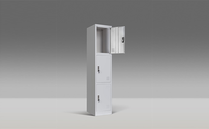 Single three-door locker 